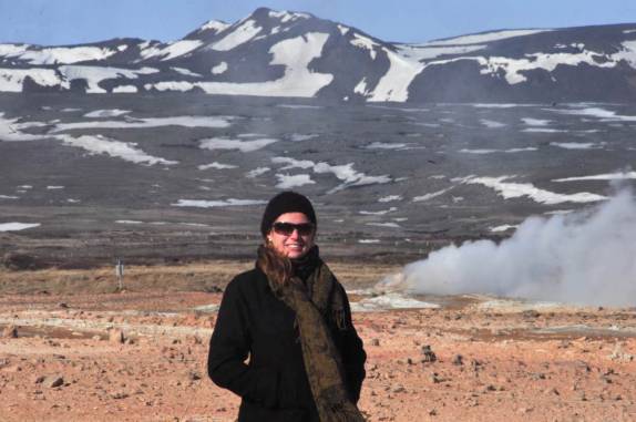 Visitando as fontes termais de Hverir, região de Myvatn, no nordeste da Islândia